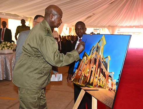 President Museveni officially opens up Acacia Mall
